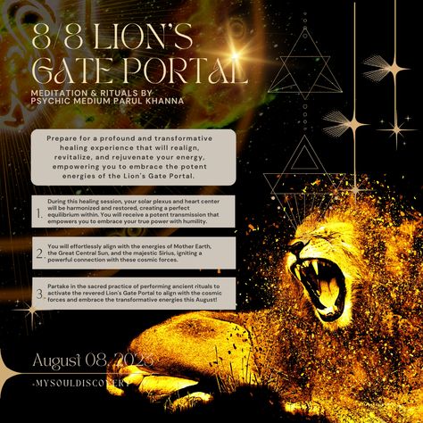 Lion Gate Portal 2023, Lionsgate Portal 2023, Lions Gate Portal Ritual, Lions Gate Portal 2023, 888 Portal, Lionsgate Portal, Spirituality Journey, Manifestation Rituals, Spiritual Rituals