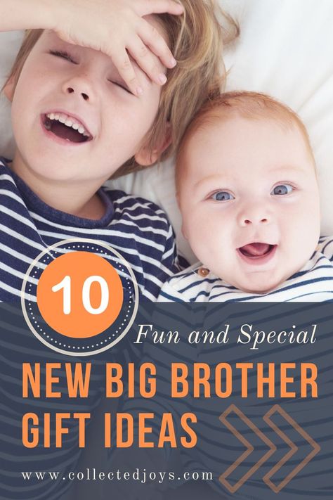 Find the perfect gift for the soon-to-be big brother or new big brother! Check out our favorite big brother books, shirts, hats, toys, and more! These big brother gifts are perfect for big brother announcments, gifts from the new baby, or just because. With the arrival of the the new baby, make the big sibling feel special! #bigbrothergiftideas #bigbrotherbooks New Big Brother Gift Ideas, Big Brother Basket, Sibling Gift From New Baby, Big Brother Gift Ideas, Big Brother Kit, Brother Gift Ideas, Big Brother Shirts, Brother Status, Big Brother Gifts