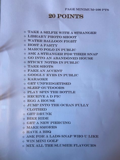 Take A Pic Or It Didnt Happen List, Photos Or It Didnt Happen, Summer 2024 Point Game, Photo Or It Didnt Happen Ideas, Pics Or It Didn't Happen Game, Summer Game 2024, Picture Or It Didnt Happen List, Pics Or It Didnt Happen Book, Pic Or It Didnt Happen List