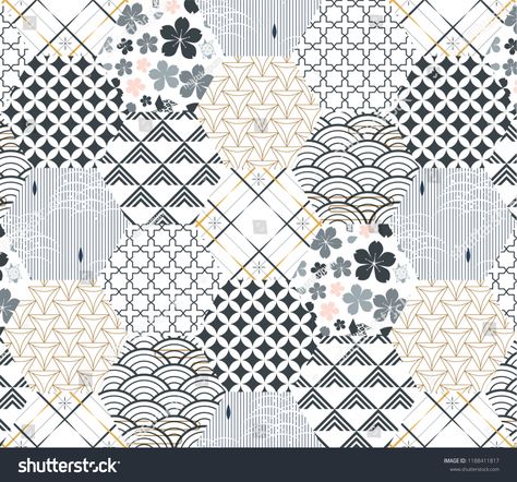 Blue Japanese pattern vector. Tile pattern background. Geometric template design. pattern#vector#Blue#Japanese Geometric Template, Geometric Tattoo Pattern, Japanese Background, Line Art Flowers, Architecture Tattoo, Border Embroidery Designs, Border Embroidery, Funny Tattoos, Tile Pattern