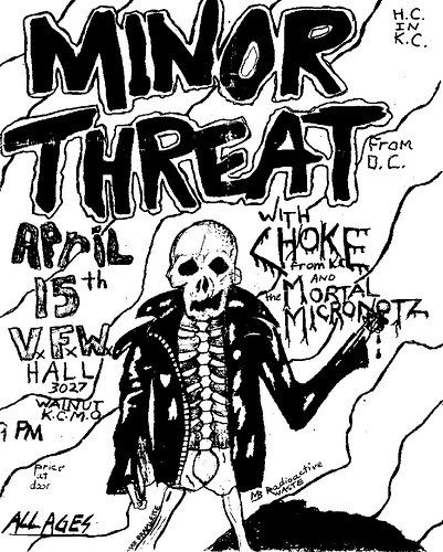 Minor threat at a VFW hall in Kansas City Minor Threat Band, Punk Rock Flyers, Punk Rock Posters, Punk Rock Art, Punk Posters, Poster Punk, Punk Wallpaper, Punk Flyers, Minor Threat