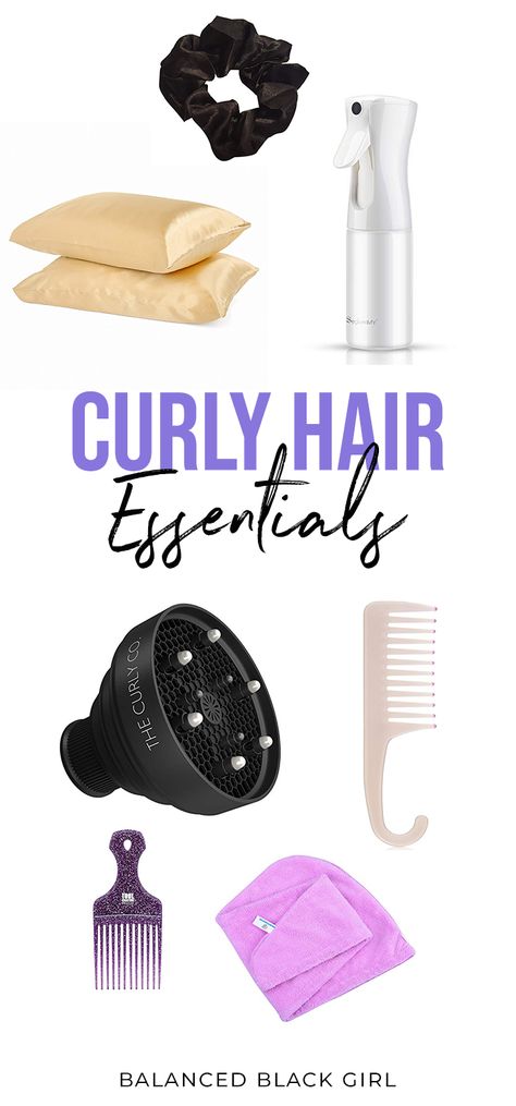 Curly Hair Essentials, Curly Hair Tools, Curly Hair Accessories, Hair Care Oil, Curly Girl Method, Black Curly Hair, Curly Hair Inspiration, Hair Essentials, Curly Hair Routine