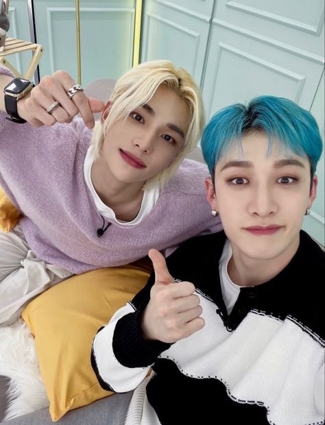 Bang Chan Selca, Bang Chan And Hyunjin, Chan And Hyunjin, Stray Kids Selca, Kpop Costume, Hyunjin And In, Photoshop Backgrounds Free, Entertainment Logo, Stray Kids Chan