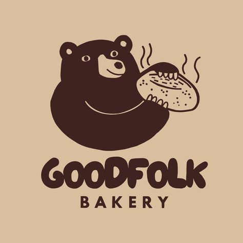 Delighted to share my latest work for @goodfolkmicrobakery - the brief was to evolve their Goody the bear logo into a more grown up Goody to launch around the 2nd birthday of the bakery. Thanks as ever to @goodfolkmicrobakery for being such lovely clients #logodesigner #handdrawnlogo #bakery #illustration #bakeryillustration #bearillustration Cute Bakery Logo, Bear Logo Inspiration, Ferns Illustration, Bakery Logo Inspiration, Cute Bear Illustration, Bakery Illustration, Micro Bakery, Cookie Logo, Bakery Logos