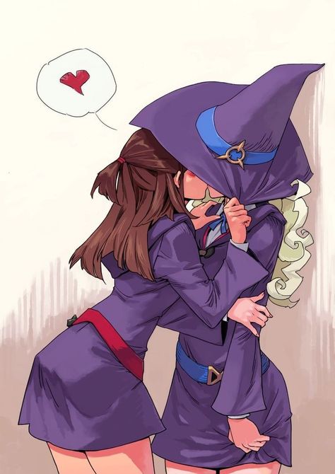 Diana X Akko, My Little Witch Academia, Alternative Comics, Comics Anime, Lesbian Art, Yuri Manga, Witch Academia, Lgbt Art, Yuri Anime