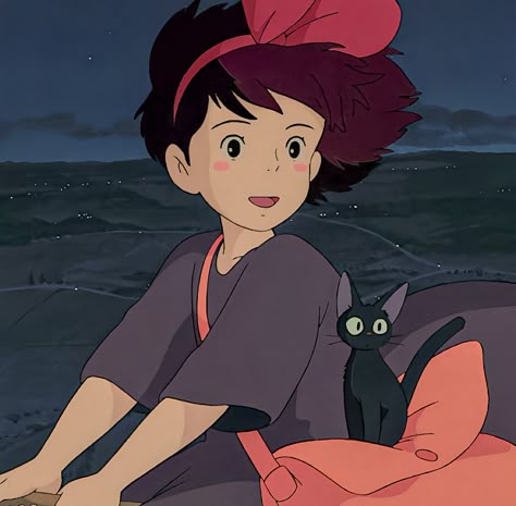 Kazuo Oga, Kiki Cat, Kikis Delivery Service, Studio Ghibli Characters, Kiki Delivery, Ghibli Artwork, Kiki's Delivery Service, Studio Ghibli Movies, Studio Ghibli Art