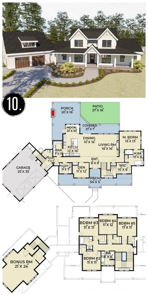 Modern Farmhouse Floor Plans, Modern Farmhouse Floors, Modern Farmhouse Floorplan, Farmhouse Floor Plans, Bloxburg Room, Exterior Bloxburg, 4 Bedroom House Plans, Floor Plan 4 Bedroom, Casas The Sims 4