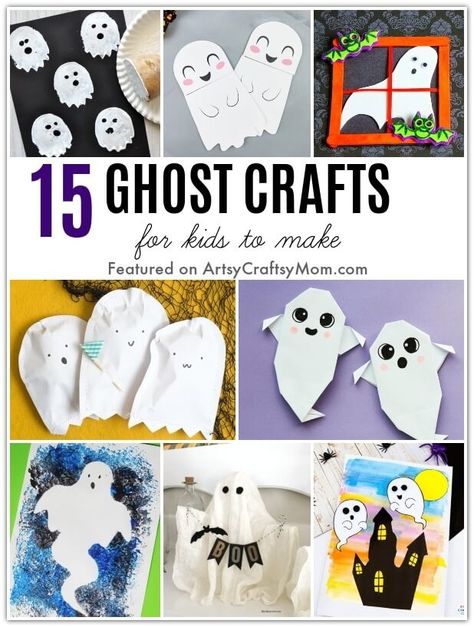 They may not scare you, but these goofy ghost crafts will definitely have you entertained! Enjoy the season of spirits with a cute little ghost or two! Ghost Crafts Preschool, Ghost Pinata, Ghost Crafts For Kids, Halloween Ghost Craft, Halloween Crafts For Kids To Make, Ghost Craft, Ghost Crafts, Ghost Diy, Fun Halloween Food