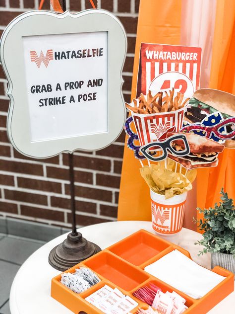 Whataburger Graduation Party, Whataburger Birthday Party, Whataburger Party, Theme Dinners Ideas, Texas Birthday, What A Burger, Burger Party, Baby Weeks, Birthday 1st