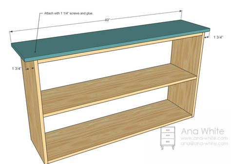 Simple bookshelf plans - attach the top. Bookshelf Woodworking Plans, Bookcase Plans, Simple Bookcase, Low Bookshelves, Simple Bookshelf, Bookshelf Plans, Bookcase Diy, Low Bookcase, Simple Woodworking Plans