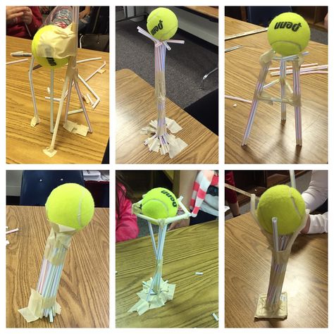 https://flic.kr/s/aHsk9Kefri | Straw Tower Tennis Ball Challenge | Learn more about this Engineering Design Challenge and others on: stem.wesfryer.com/home/engineering-design-challenges Stem Challenges Middle School, Stem Activities Middle School, Engineering Design Challenge, Stem Club, Steam Challenges, Stem Curriculum, Stem Classes, Stem Elementary, Stem Ideas