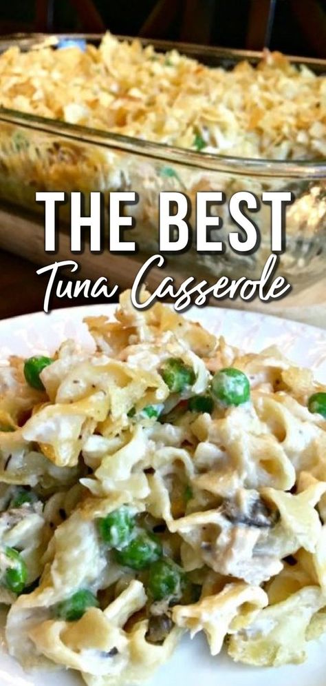 THE BEST OLD FASHIONED TUNA NOODLE CASSEROLE - Simple to make, so darn good! Easy to adapt to your taste - just like grandma used make. Old school comfort at its best. RAVE REVIEWS!! Mary Berg Tuna Noodle Casserole, Old Fashioned Tuna Noodle Casserole, Tuna Fish Casserole, Tuna Ideas, Tuna Casseroles, Egg Noddles, Tuna Noodle Casserole Easy, Harvest Foods, Best Tuna Casserole