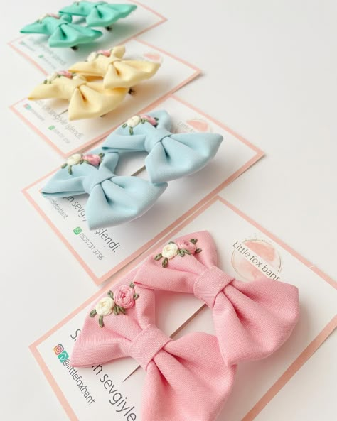 Embroidered Bows, Toddler Hair Accessories, Embroidered Hair Bows, Diy Hair Scrunchies, Couple Wedding Dress, Tropical Wedding Invitations, Hairstyles For Layered Hair, Diy Bags Patterns, Bow Design