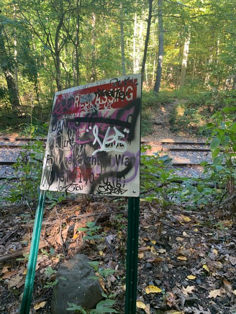 No Trespassing Sign Aesthetic, Ecobrutalism Aesthetic, Scrapyard Aesthetic, Trespassing Aesthetic, Quest Aesthetic, Rural Aesthetic, No Trespassing Signs, Side Quest, Golden Coast