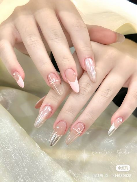 Nails Tay, Hello Nails, Asian Nails, Pretty Gel Nails, Pearl Nails, Soft Nails, Nail Swag, Valentine's Day Nails, Perfect Nails