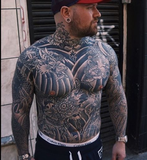 Heavily Tattooed Guys, Tattooed Guys, Heavily Tattooed, Tattooed Men, Big Boi, Big Beards, Beefy Men, Inked Men, Big Belly