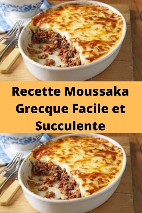 Moussaka-Grecque Weight Watchers, Eggplant, Chef, Dessert, Thermomix