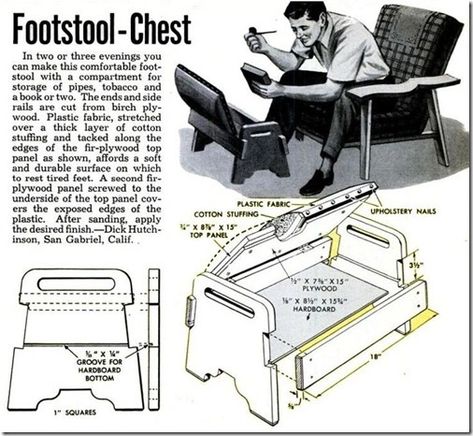 popular mechanic oct 1956 Miniature Woodworking, Popular Mechanics Diy, Survival Skills Emergency Preparedness, Retro Diy, Diy Furniture Videos, Wood Craft Patterns, Upholstery Nails, Wood Crafting Tools, Woodworking Furniture Plans