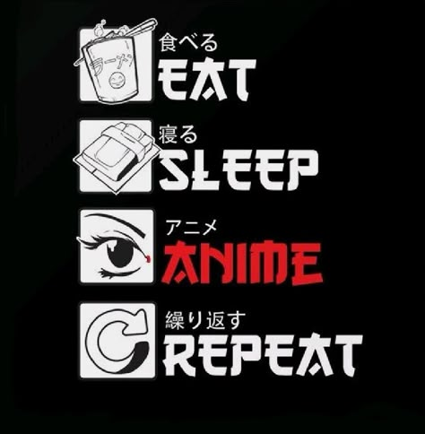 Eat Sleep Anime Repeat Wallpaper, Repeat Logo Design, Gaming Tshirts Design, Manga Logo Design, Anime T Shirt Design Ideas, Anime Tshirt Design Ideas, Minimal Tshirt Design, Anime Tshirt Design, Tipografi 3d