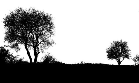 Barren Landscape Trees Silhouette Clip Art Image - Free SVG vector public domain Landscape Hill, Black White Landscape, Landscape Silhouette, Landscape Clipart, Background Landscape, Silhouette Pictures, White Landscape, Free Clipart Images, Silhouette Clip Art