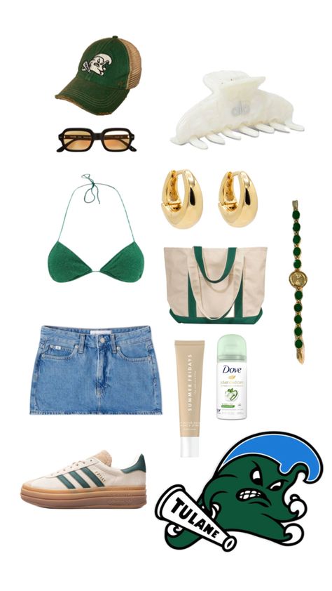 Tulane University game day outfit Tulane University, College Fits, Game Day Outfit, Europe Outfits, Chic Fall Outfits, Simple Shoes, Beach Wear Outfits, Cute Pants, Fits Clothes