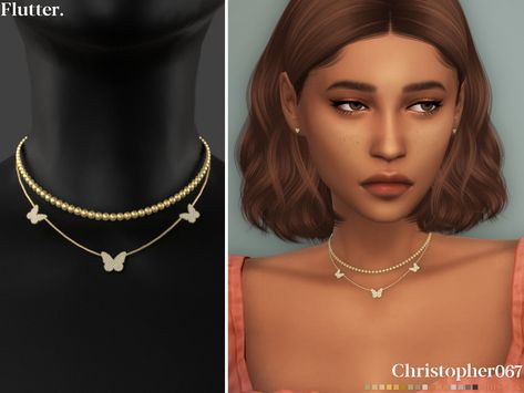 The Sims 4 Pack, Diamond Butterfly Necklace, Mods Sims 4, Sims 4 Piercings, Sims 4 Tsr, Sims 4 Mm Cc, Sims 4 Cc Folder, Sims 4 Mm, Sims Four