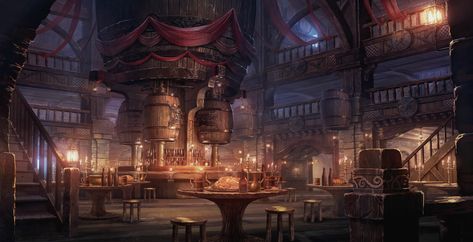 Personal - Pub, J Line on ArtStation at https://www.artstation.com/artwork/4bRX3k Inn Interior, Taverna Medieval, Fantasy Inn, Fantasy Shop, Accel World, Scenery Background, Fantasy City, Fantasy Setting, D&d Dungeons And Dragons