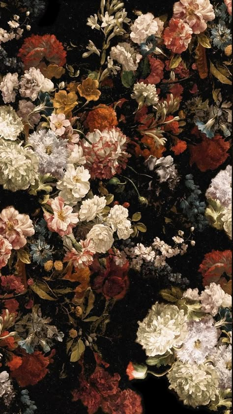 Pressed Flowers Wallpaper, Victorian Phone Wallpaper, Moody Desktop Wallpaper, Dark Flower Aesthetic Wallpaper, Paint Aesthetic Wallpaper, Vintage Paintings Aesthetic, Autumn Background Wallpapers, Roses Wallpaper Aesthetic, Flowers Drawing Aesthetic