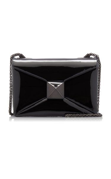 Valentino Garavani One Stud Patent Leather Bag By Valentino | Moda Operandi Patent Leather Bag, Valentino Women, Fall Accessories, Lambskin Leather, Pink Bag, Moda Operandi, Valentino Garavani, Pink Black, Fashion Collection