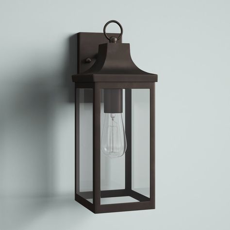 Steelside™ Jordy Oil Rubbed Bronze 15.25'' H Outdoor Wall Lantern & Reviews | Wayfair Lantern Head, Outdoor Barn Lighting, Edison Lighting, Outdoor Sconces, Barn Lighting, Outdoor Wall Lantern, Outdoor Light, Wall Lantern, Outdoor Wall Lights