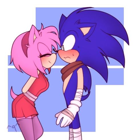 Sonic and Amy (Sonic Boom) (c) Sega, Technicolor Animation Productions & Paramount Pictures Sonic Boom Amy, Sonamy Comic, Shadow Sonic, Amy The Hedgehog, Hedgehog Movie, Sonic Heroes, Sonic And Amy, Sonic Funny, Sonic Franchise