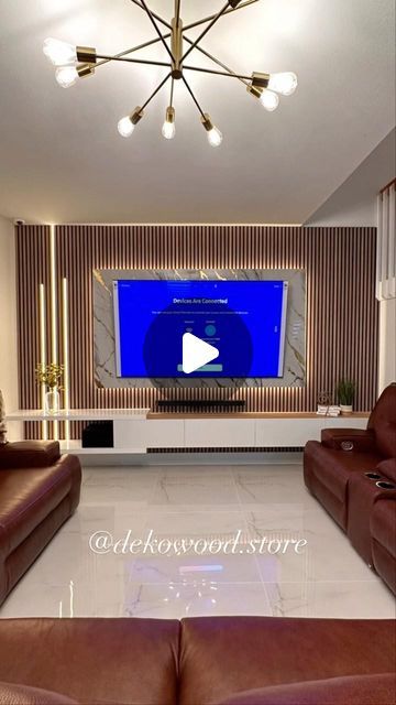 Dekowood | Wood Slats | TV Walls| MIAMI| USA on Instagram: "entertainment center , simply elegant" Wood Slat Entertainment Wall, Wall Paneling Ideas Living Room Tv, Wood Slat Wall Tv, Slat Tv Wall, Wood Slat Tv Wall, Tv Walls, Wood Slat Wall, Entertainment Wall, Slat Wall