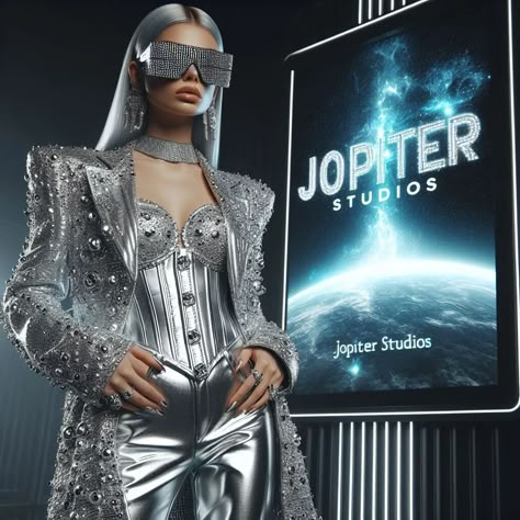 Fashion disrupts somewhere out of space, where models dressed in pure silver, strutting through a sci-fi futuristic planet. We're blending haute couture with @openai to create a fashion experience like no other. Join us on this journey into the future of style. #FutureFashion #SciFi #FashionDisrupt #Jopiter #JopiterStudios #DigitalFashion Sci Fi Decor, Futuristic Design Fashion, F2f Outfit Ideas, Space Fashion Futuristic, Future Fashion Futuristic, Metallic Costume, Galactic Fashion, Futuristic Costume, Sci Fi Costume