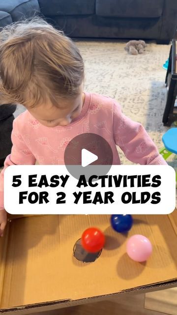 Lily b Coco - Silly Miss Lily on Instagram: "Here are 5 easy activities for 2 year olds that’ll keep your little one entertained and learning through play! These activities are minimal prep but have so much to learn from motor skills, to patience and focus, grasp, balance and growing confidence and everything in between! Save this for later & share with a friend! & follow for more easy activities #easy #kidsactivities #paisleyscorner" 2 Year Baby Activities, Games For 5 Yrs Old, Learning Activities For 2 Yrs Old, 2 Yrs Old Activities, Games For 3 Yrs Old, Activities For 2-3 Yrs Old, Learning Activities For Two Year Olds, Activity For 2 Yrs Old, Activities For 3 Yrs Kids