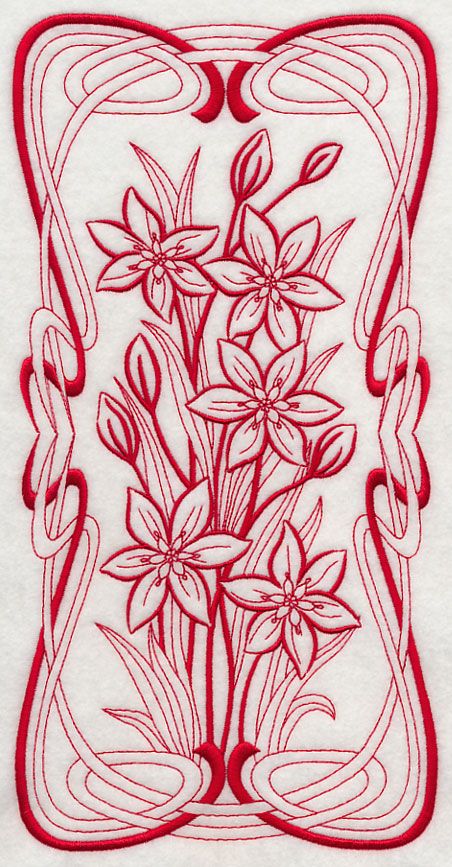 Art Nouveau Christmas, Christmas Redwork, Fleurs Art Nouveau, Motifs Art Nouveau, Nouveau Tattoo, Art Nouveau Flowers, Color Embroidery, Redwork Embroidery, Wood Burning Patterns