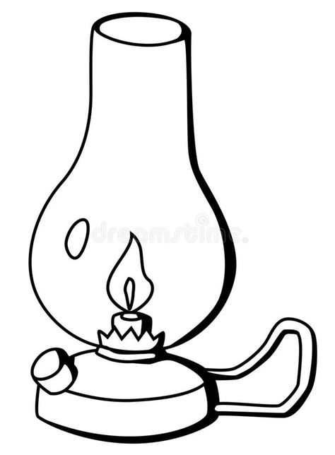 Oil Lamp Drawing, Candle Pics, Lamp Drawing, Lantern Drawing, Felt Flower Tutorial, Fruit Coloring Pages, Page Decoration, Easy Love Drawings, Art Painting Tools