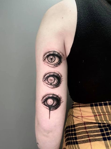 Eye Tattoo On Knee, Realistic Eyes Tattoo, Tattoo On Knee, Ojo Tattoo, Realistic Eye Tattoo, Third Eye Tattoos, Eyes Tattoo, Realistic Eyes, Choose Her