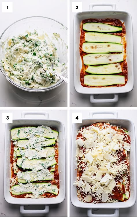 Healthy Lasagna, Veggie Lasagna, Vegetable Lasagna, Vegetable Noodles, Zucchini Lasagna, Low Carb Recipe, Easy Zucchini, Easy Dinner Recipe, Pasta Noodles