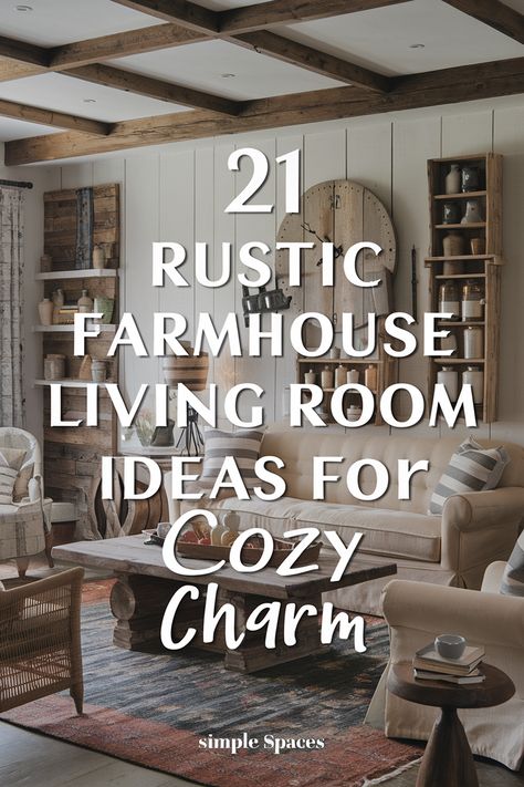 Detailed rustic farmhouse interior design featuring wooden beams, vintage decor, and stylish modern touches creating harmonious space Rustic Farmhouse Interior, Wooden Beam, Beam Ceiling, Rustic Farmhouse Living Room, Farmhouse Interior Design, Farmhouse Interior, Wooden Beams, Ceiling Beams, Farmhouse Living