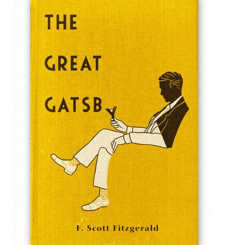 This perfect Great Gatsby cover. | 33 Reasons Mustard Yellow Is The Very Best Color Neat Fonts, Cocktail Invite, Ernst Hemingway, The Great Gatsby Book, Gatsby Book, Books And Tea, Visuell Identitet, Creative Book Covers, Sunday Inspiration