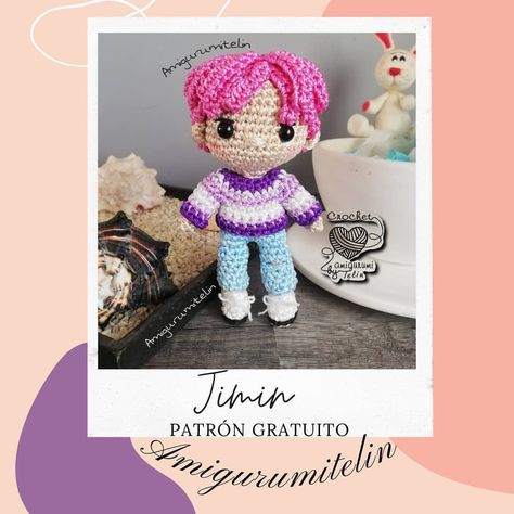 Telin Landeros Amigurumi 💖 | Jimin (Park Ji-min) Bts Amigurumis Patrón gratuito Está listo este patrón gratuito de esté adorable y pequeño Jimin Bts Amigurumi y con… | Instagram Bts Amigurumi, Amigurumi Today, Bts No, Park Ji Min, Jimin Park, Single Crochet, Bts Jimin, Easy Crochet, Crochet Amigurumi