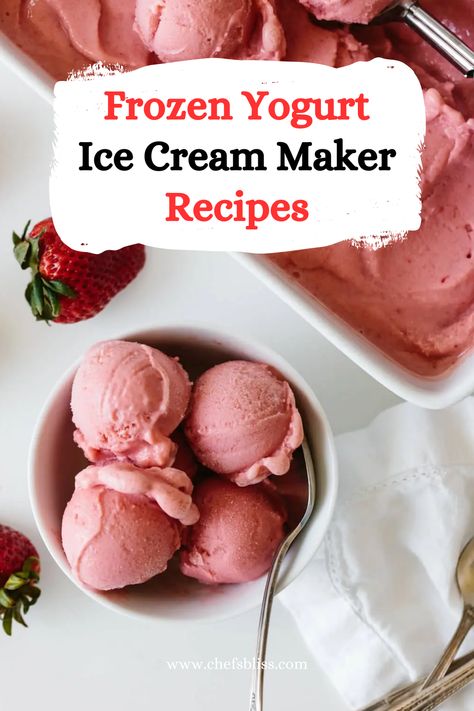 12+ Best Frozen Yogurt Ice Cream Maker Recipes to Try Now! Frozen Yogurt Recipes For Ice Cream Maker, Frozen Yogurt Cuisinart Ice Cream Maker, Frozen Yogurt Recipes Machine Cuisinart, Pampered Chef Frozen Yogurt Recipe, Hamilton Beach Ice Cream Maker Recipes, Homemade Frozen Yogurt Bars, Frozen Yogurt Recipes Ice Cream Maker, Frozen Yogurt Ice Cream Recipe, Cuisinart Ice Cream Maker Frozen Yogurt Recipes