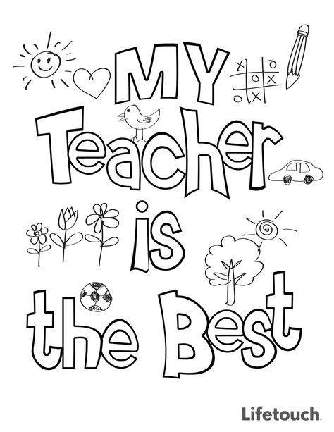 Teacher Appreciation Coloring Sheet Teacher Appreciation Coloring Sheets, Teacher Appreciation Coloring Page, Teacher Appreciation Week Printables, Happy Birthday Teacher, Preschool Vibes, Sock Bubbles, I Love My Teacher, Teacher Appreciation Quotes, Family Guy Stewie