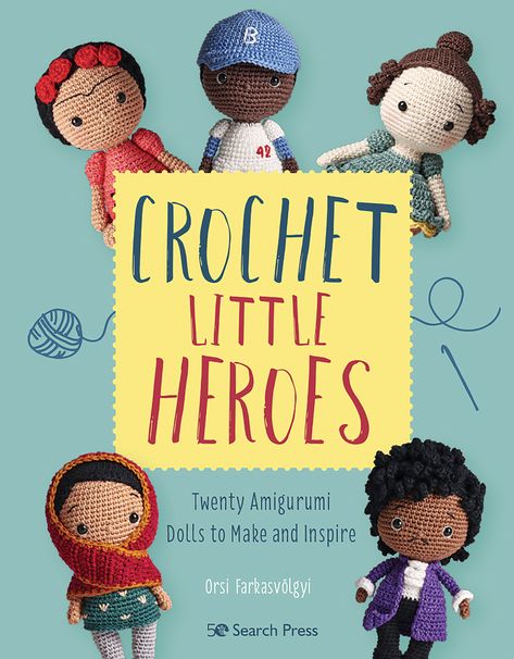 Using the Japanese art of amigurumi, learn how to crochet 20 cute heroes and heroines! Not only will they become beloved keepsakes, they will also celebrate the lives of icons such as Jane Austen, Frida Khalo, Maya Angelou, Pablo Picasso, Muhammad Ali, and Bruce Lee. From World War 2 heroes such as Josephine Baker to talented musicians and actors including Prince and Audrey Hepburn, everyone will find a crocheted character in this book to inspire them. Crochet Bear Patterns, Bear Patterns, Wool Work, Josephine Baker, Parchment Craft, Jackie Robinson, Crochet Amigurumi Free Patterns, Beginner Crochet Projects, Crochet Amigurumi Free