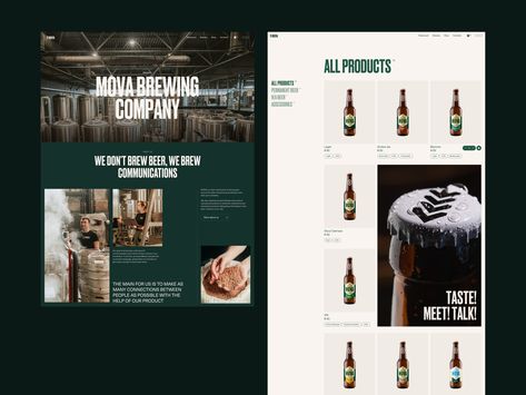 MOVA Brewing Company Website Design by tubik UX Company Website Design, Restaurant Website, Website Images, Beer Company, Company Website, Web Inspiration, Beer Brewing, Brewing Company, Case Study