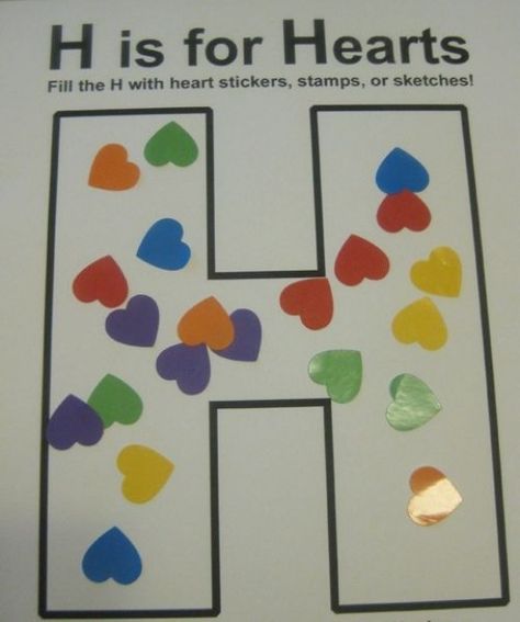 h is for hearts alphabet activites for kids H Letter Activities For Preschool, Letter Hh Craft, H Letter Craft Preschool, Letter H Crafts For Kindergarten, Letter Hh Activities Preschool, Letter H Activities For Toddlers, H Is For Craft, H Is For, H Preschool Activities