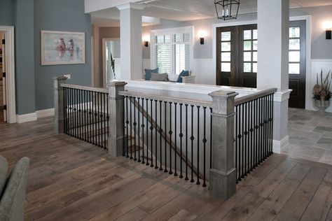 Toronto Flooring Design Centre | HomeStars Open Stairs To Basement, Open Basement Stairs In Kitchen, Open Basement Stairs, Modern Wood Floors, Basement Staircase, Open Basement, Basement Steps, Basement Stairs Ideas, Concept Living Room