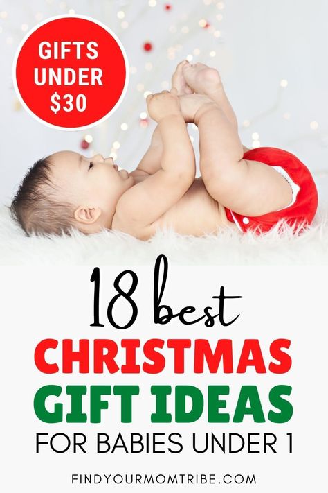 Don't know what to get for baby's first Christmas? Here are 18 best Christmas gift ideas for babies under 1. #best #christmas #gift #ideas #baby #babysfirstchristmas #stockingstuffers #ideas #affordable #guide #kids #children #family #love #holiday #momtips #presents #findyourmomtribe One Year Old Christmas Gifts, Christmas Gifts For Babies, Christmas Presents For Babies, Baby's First Christmas Gifts, First Birthday Presents, Gifts For Babies, Baby Box, Baby Christmas Gifts, Old Christmas