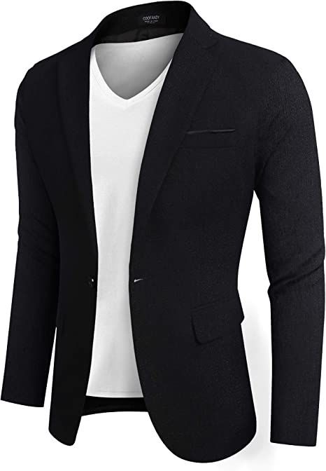 Variety Fashion Matches --- This lightweight blazer jacket with a regular fit design, pair with a T-shirt and casual shoes for casual daily look, or with dress pants and shirt to create a modern office style, improve your public image and leave an unforgettable impression on people around you then. Casual Sport Coats, Floral Suit Jacket, Blazers For Men Casual, Mens Casual Suits, Mens Sport Coat, Lightweight Blazer, Slim Fit Blazers, Checked Blazer, Sport Coats