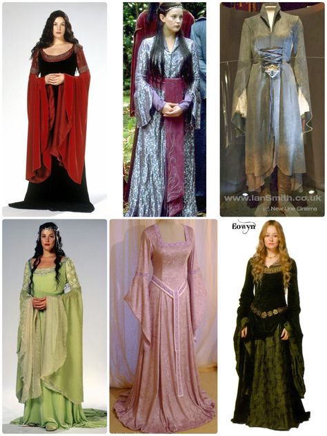 The Hobbit Outfits Elves, Lotr Arwen Costume, Lord Of The Rings Dress Gowns, Lord Of The Rings Dress Elves, Lotr Elves Clothing, Lotr Women Costume, Lotr Outfits Elves, Arwen Costume Diy, Arwen Outfit